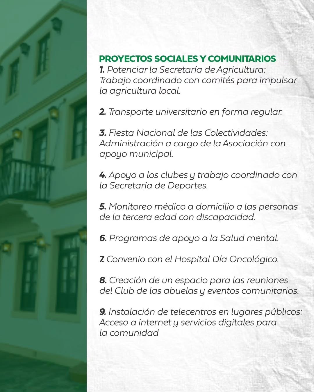 Proyectos Sociales y Comunitarios